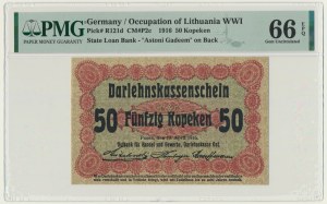 Posen, 50 Kopeken 1916 - short clause (P2c) - PMG 66 EPQ