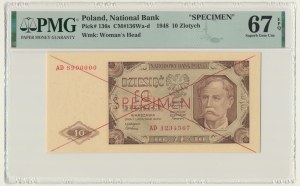10 gold 1948 - SPECIMEN - AD - PMG 67 EPQ