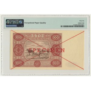 100 złotych 1947 - SPECIMEN - A 1234567 - PMG 66 EPQ