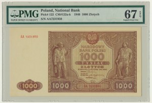 1.000 złotych 1946 - AA - PMG 67 EPQ
