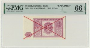 1 gold 1946 - SPECIMEN - PMG 66 EPQ - red overprint