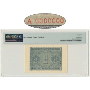 1 złoty 1940 - WZÓR - A 0000000 - PMG 66 EPQ - RZADKI