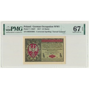 1/2 marki 1916 Generał - PMG 67 EPQ