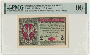 2 marki 1916 - Generał - B - PMG 66 EPQ