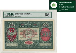 500 marks 1919 - Direction - PMG 58 - BEAUTÉ - TOP POP