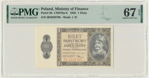 1 or 1938 - IB - PMG 67 EPQ - BEAUTÉ