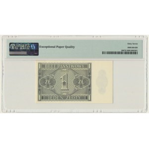 1 złoty 1938 - IB - PMG 67 EPQ - PIĘKNY