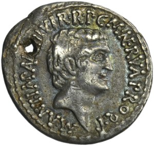 Roman Republic, Marcus Antonius, Lucius Antonius, Denarius 41 BC - RARE