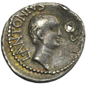 Roman Republic, Marcus Antonius, Lucius Antonius, Denarius 41 BC - RARE