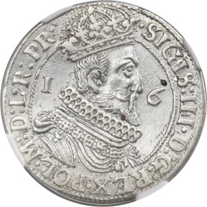 Sigismund III Vasa, 1/4 Thaler Danzig 1623 - NGC AU DETAILS - PR•