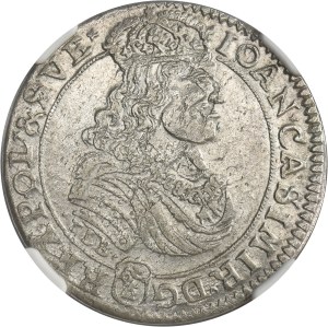 John II Casimir, 1/4 Thaler Bromberg 1668 TLB - NGC AU DETAILS