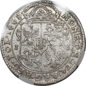John II Casimir, 1/4 Thaler Bromberg 1668 TLB - NGC AU DETAILS