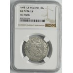 John II Casimir, 1/4 Thaler Bromberg 1668 TLB - NGC AU DETAILS