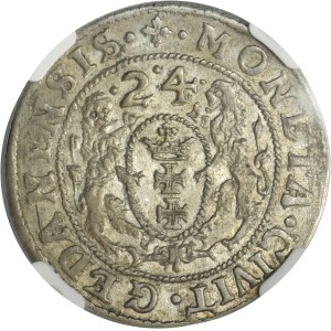 Sigismund III Vasa, 1/4 Thaler Danzig 1624/3 - PR• - NGC AU55