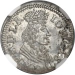 John II Casimir, 2 Groschen Danzig 1651 GR - NGC MS62 - RARE, wide cartouche, rhomb in the date