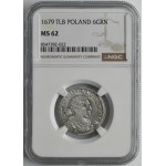 John III Sobieski, 6 Groschen Bromberg 1679 - NGC MS62