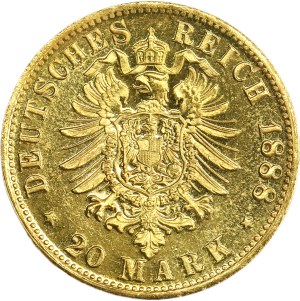 Germany, Kingdom of Prussia, Friedrich III, 20 Mark Berlin 1888 A - FORGERY