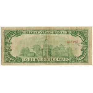 USA, Gold Certificate, 100 dolarów 1928 - Woods & Mellon - RZADKIE