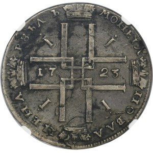 Russia, Peter I, Moscow Rouble 1723 - NGC VF30 - RARE