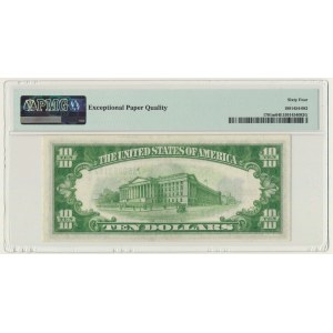 USA, Silver Certificate, 10 dolarów 1934 - Julian & Morgenthau - PMG 64 EPQ