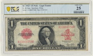 USA, Legal Tender Note, 1 Dollar 1923 - Speelman & White - PCGS 25