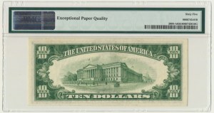 USA, Green Seal, Boston, 10 Dollars 1934 - Clark & Snyder - PMG 65 EPQ