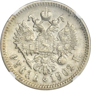 Russia, Nicholas II, Rouble Petersburg 1902 AP - NGC VF DETAILS