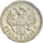 Russia, Nicholas II, Rouble Petersburg 1902 AP - NGC VF DETAILS