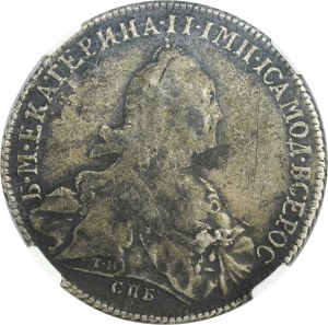 Russia, Catherine II, Rouble Petersburg 1773 СПБ ЯЧ ТИ - NGC VF DETAILS