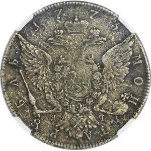 Russia, Catherine II, Rouble Petersburg 1773 СПБ ЯЧ ТИ - NGC VF DETAILS