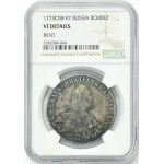 Russia, Catherine II, Rouble Petersburg 1773 СПБ ЯЧ ТИ - NGC VF DETAILS
