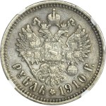 Russia, Nicholas II, Rouble Petersburg 1910 ЭБ - NGC XF DETAILS