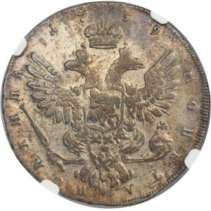 Russia, Anna, Poltina Petersburg 1739 СПБ - NGC VF DETAILS