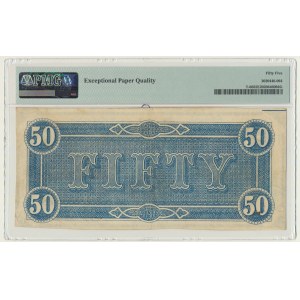 USA, Confederate States America, Richmond, 50 dolarów 1864 - PMG 55 EPQ