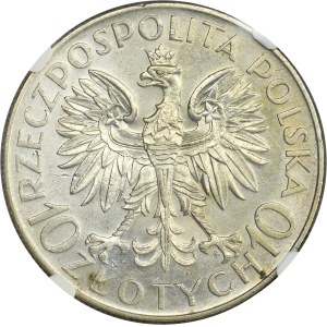 Sobieski, 10 złotych 1933 - NGC AU DETAILS
