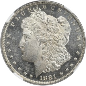 USA, 1 Dollar New Orlean 1881 - Morgan - NGC MS60 DEEP PROOF LIKE