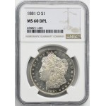 USA, 1 Dollar New Orlean 1881 - Morgan - NGC MS60 DEEP PROOF LIKE