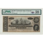 USA, Confederate States America, Richmond, 20 Dollars 1864 - PMG 58 EPQ