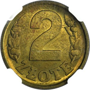 PRÓBA MOSIĄDZ, 2 złote 1975 - NGC MS62 - RZADKOŚĆ