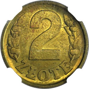 SAMPLE of brass, 2 gold 1975 - NGC MS62 - RARE.