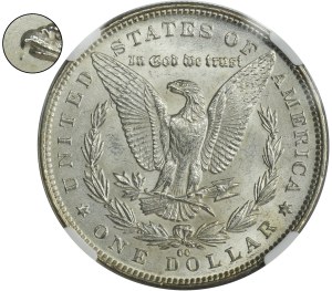 USA, 1 Dollar Carson City 1891 CC - Morgan - NGC MS61 - RARE, Spitting Eagle
