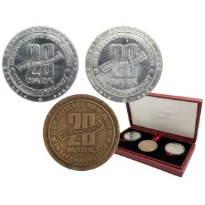 Set, Lodz Ghetto, PTN Lodz Medals (3 pcs.)