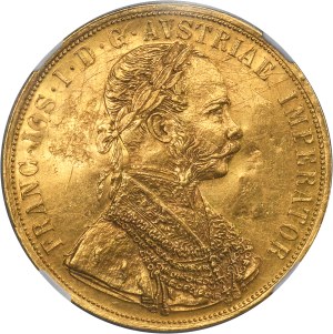 Autriche, François-Joseph Ier, 4 Ducats Vienne 1865 A - NGC AU DETAILS