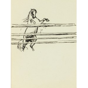 Ludwik MACIĄG (1920-2007), A horse leaping over an obstacle