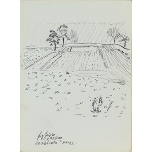 Ludwik MACIĄG (1920-2007), Rural landscape - sketch