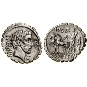 Roman Republic, denarius serratus, 70 BC, Rome