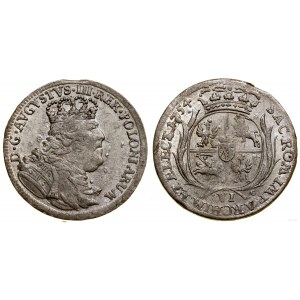 Poland, sixpence, 1754 EC, Leipzig