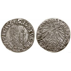 Prusy Książęce (1525-1657), grosz, 1544, Królewiec