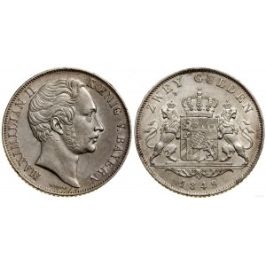Německo, 2 guldenů, 1849, Mnichov