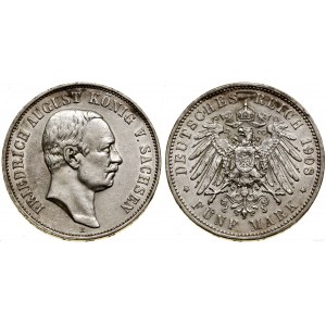 Deutschland, 5 Mark, 1908 E, Muldenhütten